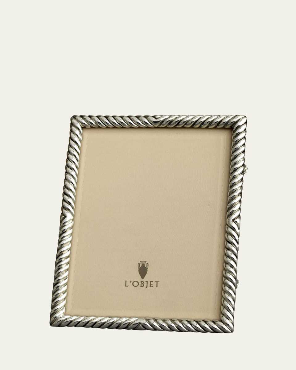 Deco Twist Platinum-Plated Picture Frame, 4 x 6